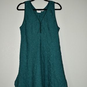 Dark Green Floral Slip Dress